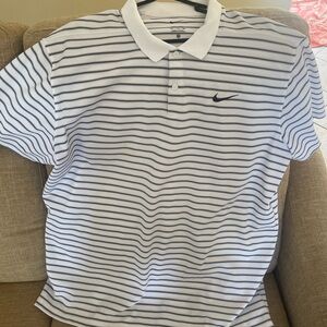 Nike Men's Polo Shirt with Black Stripes